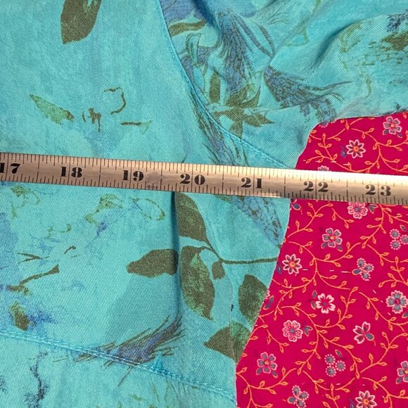 Vintage Lagenlook Open Front Top Kimono Boho CMC Coastal Grandma Festival Floral - Picture 5 of 10